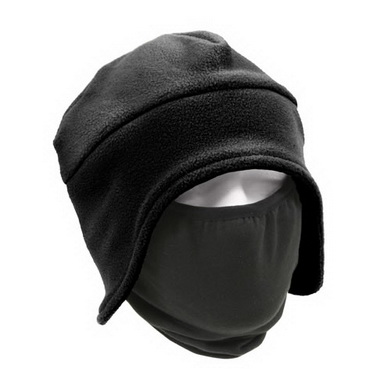 Čepice FLEECE s polyester maskou ČERNÁ