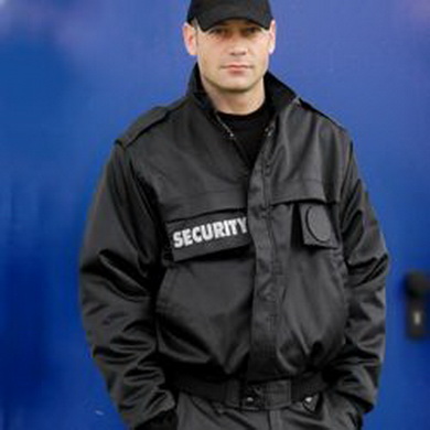Bunda SECURITY s odepínacími rukávy ČERNÁ