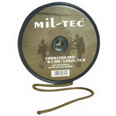 Šňůra COMMANDO 9mm BROWN - role