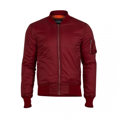 Bunda BOMBER MA1 basic VÍNOVÁ BORDEAUX