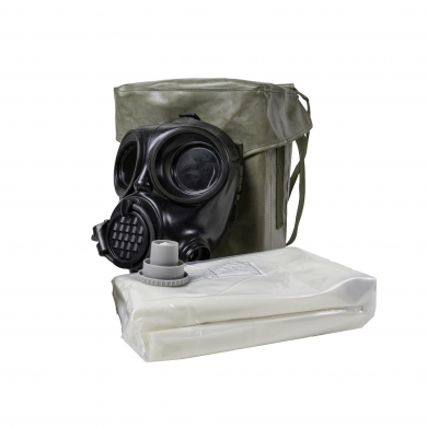 Maska plynová OM-90 + oblek JP-90 v použité brašnì