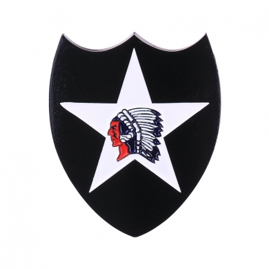 Znak kovový 2nd Infantry Division se samolepou