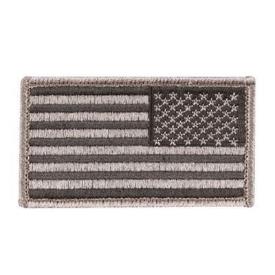 Nášivka US vlajka reverzní ÈERNÁ 5 x 7,5 cm