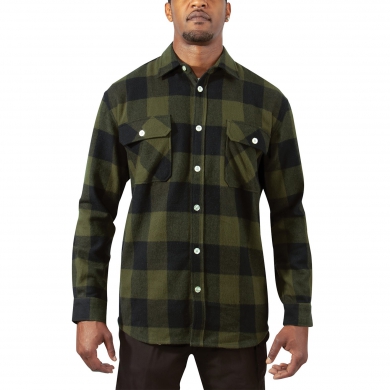 Koile devorubeck FLANNEL kostkovan OLIVE DRAB