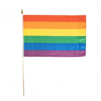 Vlajka na tyèce DUHOVÁ LGBT 30 x 45 cm