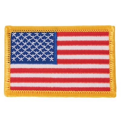 Nášivka US vlajka 5 x 7,5 cm barevná žlutý lem