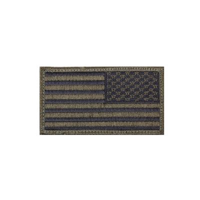 Nášivka US vlajka 4,5 x 8,5 cm reverzní ÈERNÁ/ZELENÁ
