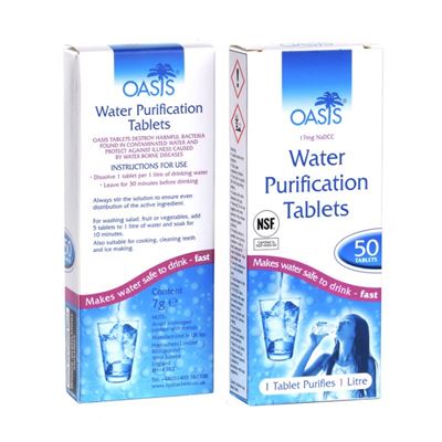 Tablety pro èištìní vody 50 tablet