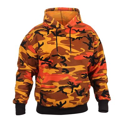 Mikina s kapuc ORANGE CAMO