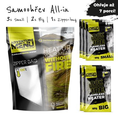 Samoohřev ALL IN (3x30g 2x60g zipper bag) - ADM
