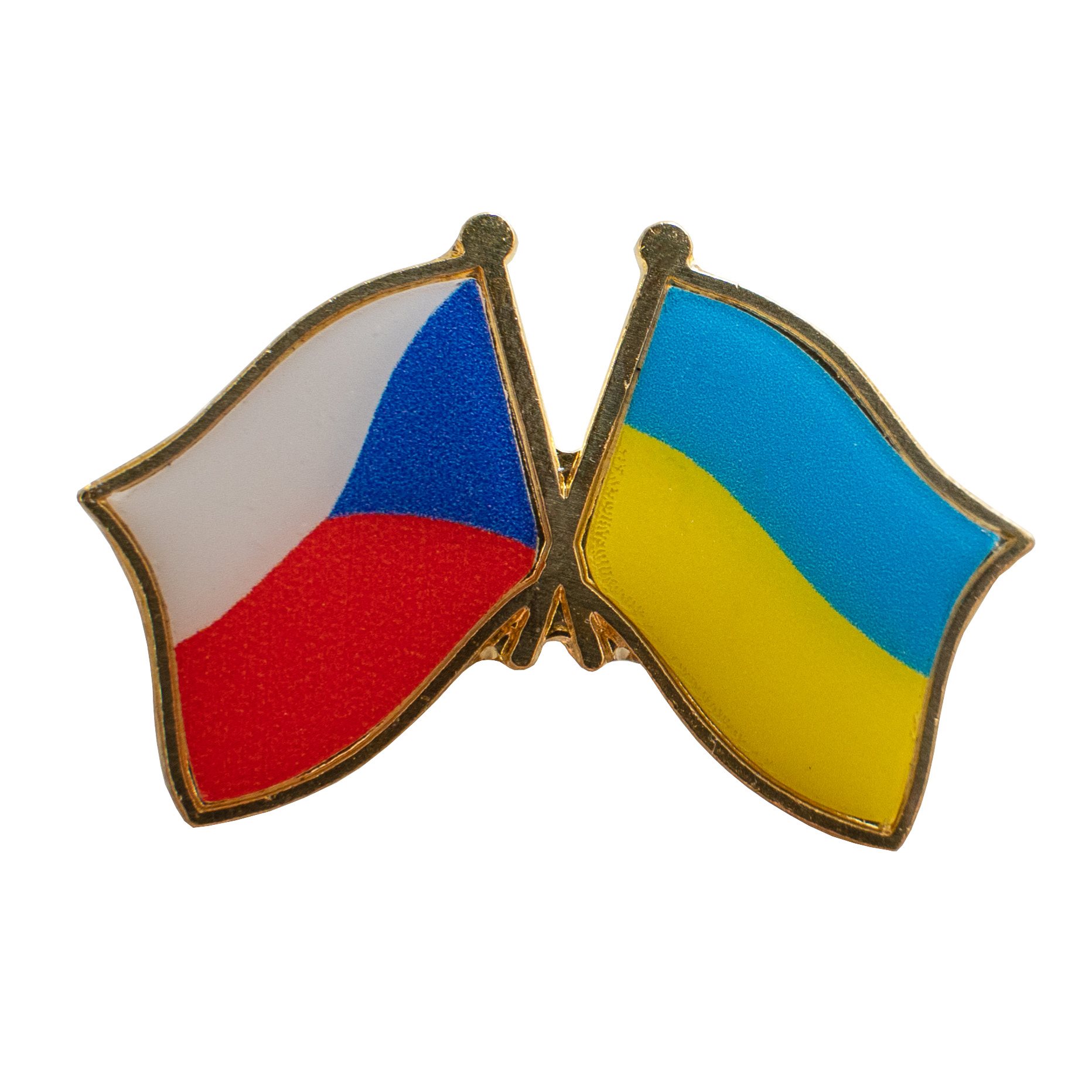 Odznak vlajky pøátelství UKRAJINA a ÈESKÁ REPUBLIKA - zvìtšit obrázek
