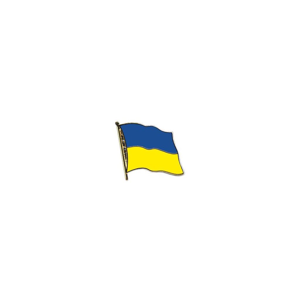Odznak vlající VLAJKA UKRAJINA - zvìtšit obrázek