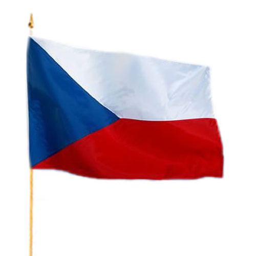 Vlajka na tyèce ÈESKÁ REPUBLIKA 30x45cm - zvìtšit obrázek